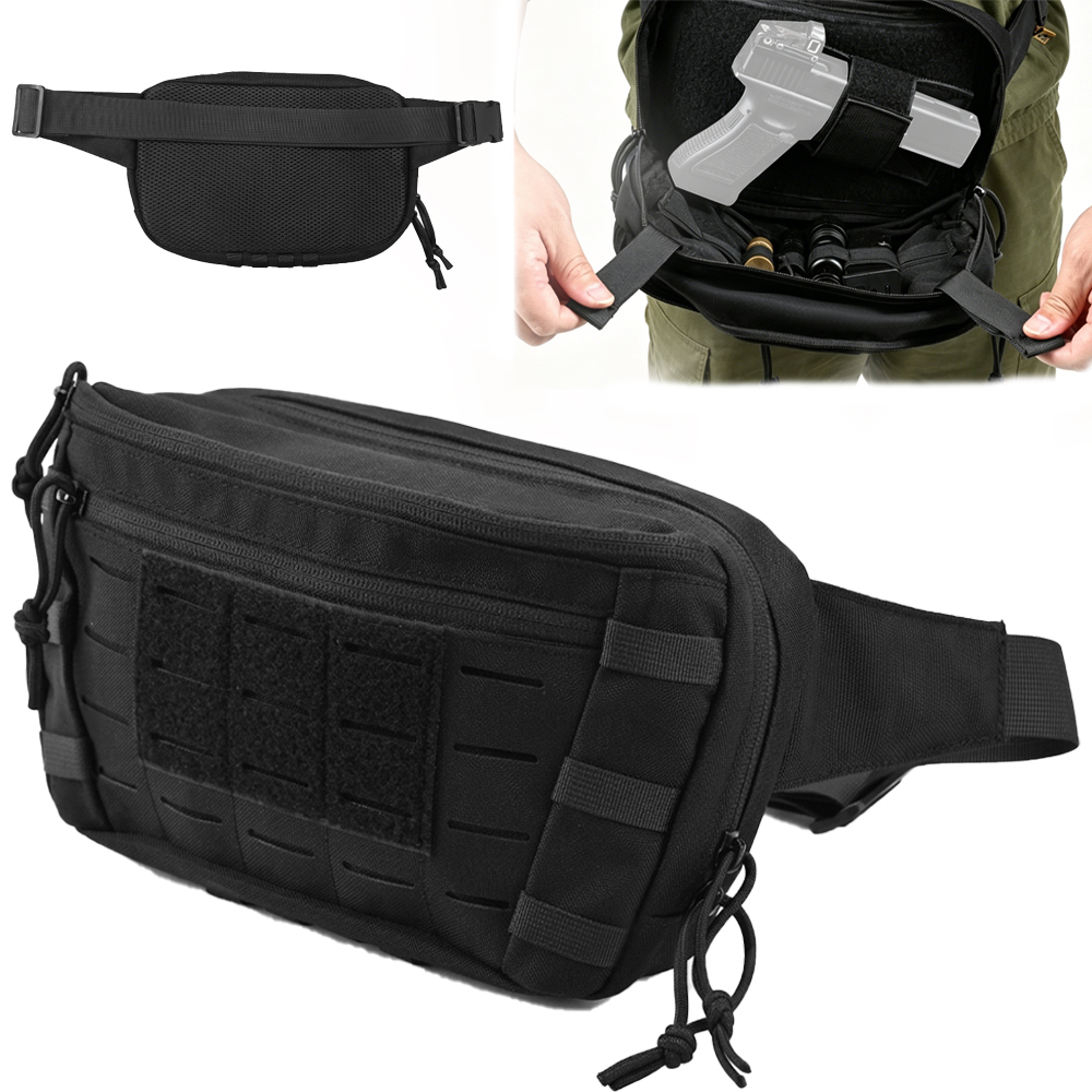 Edc Pistol Carry Bag - กระเป๋าคาดเอวแบบยุทธวิธีสำหรับปืนพกพา ซ่อนปืนได้ กระเป๋าคาดอก กระเป๋าสะพายข้าง กระเป๋าใส่ปืนพกพา กระเป๋าใส่เครื่องมือ