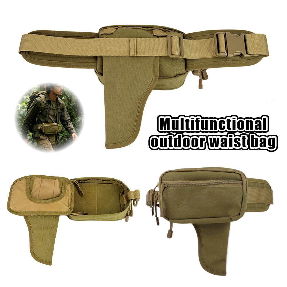 Edc Concealed Carry Holster - กระเป๋าคาดเอวป้องกันการโจรกรรมแบบซ่อนได้， กระเป๋าคาดเอว EDC แบบลำลองสำหรับผู้ชายผู้หญิง， กระเป๋าคาดเอวสำหรับเดินทางกลางแจ้งพร้อมช่องใส่ของแบบซ่อน