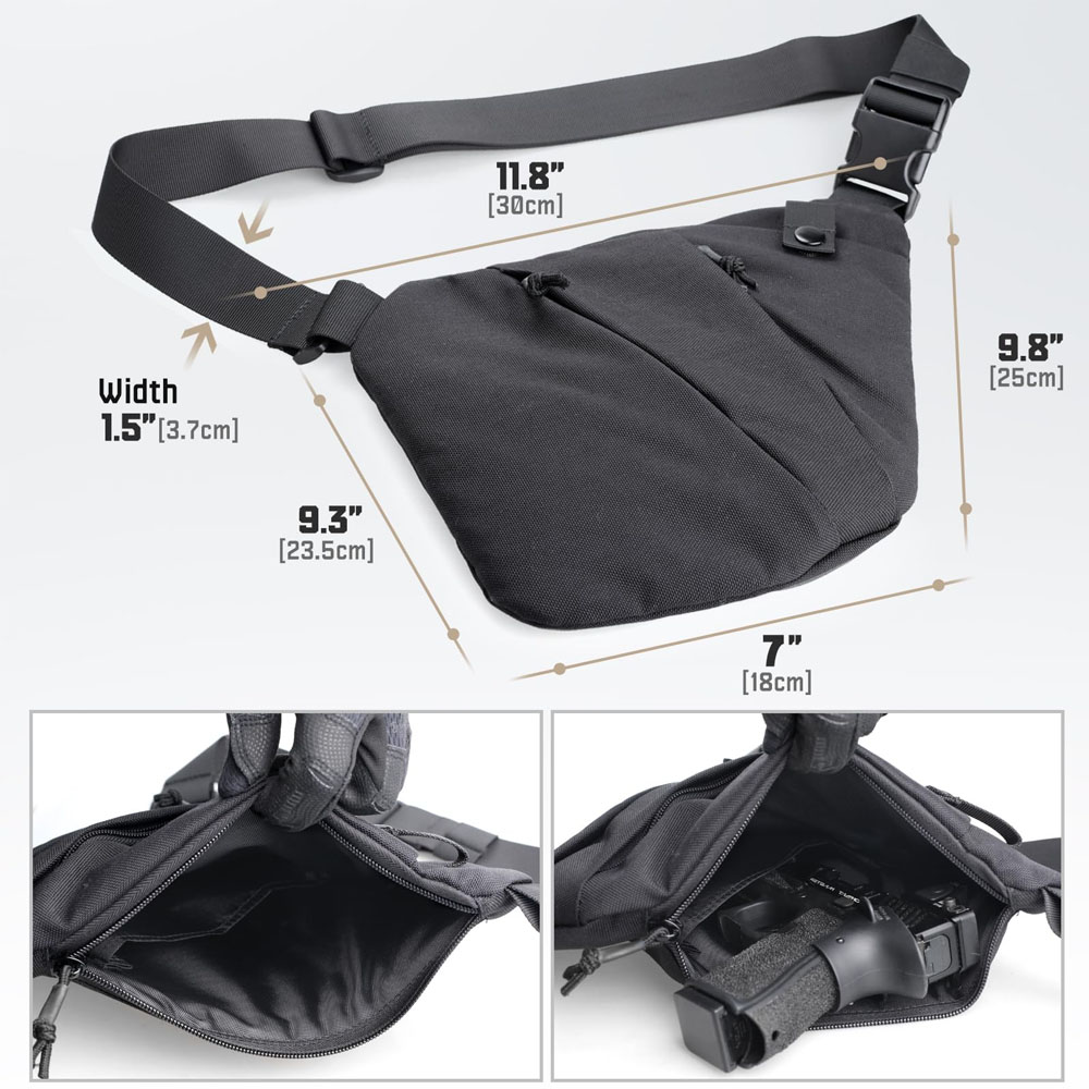 ปืนปกปิดทางยุทธวิธีกระเป๋าใส่โ - Edc Pistol Carry Bag บทวิจารณ์และราคา
