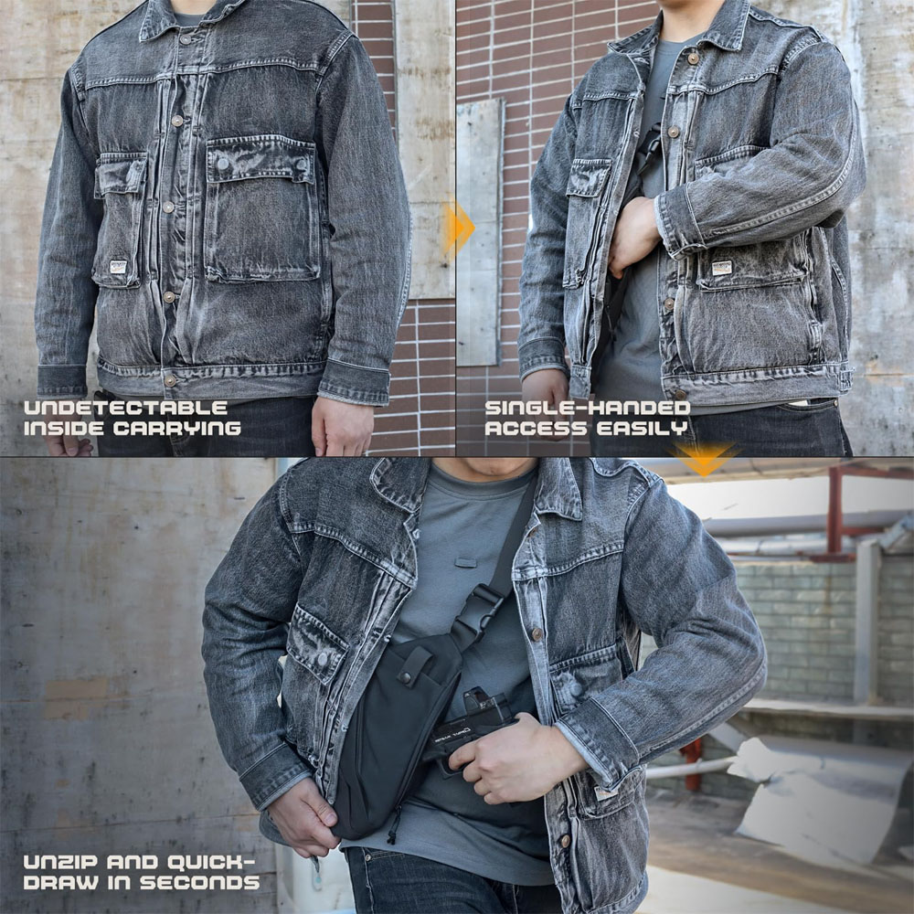 ปืนปกปิดทางยุทธวิธีกระเป๋าใส่โ - Edc Pistol Carry Bag บทวิจารณ์และราคา