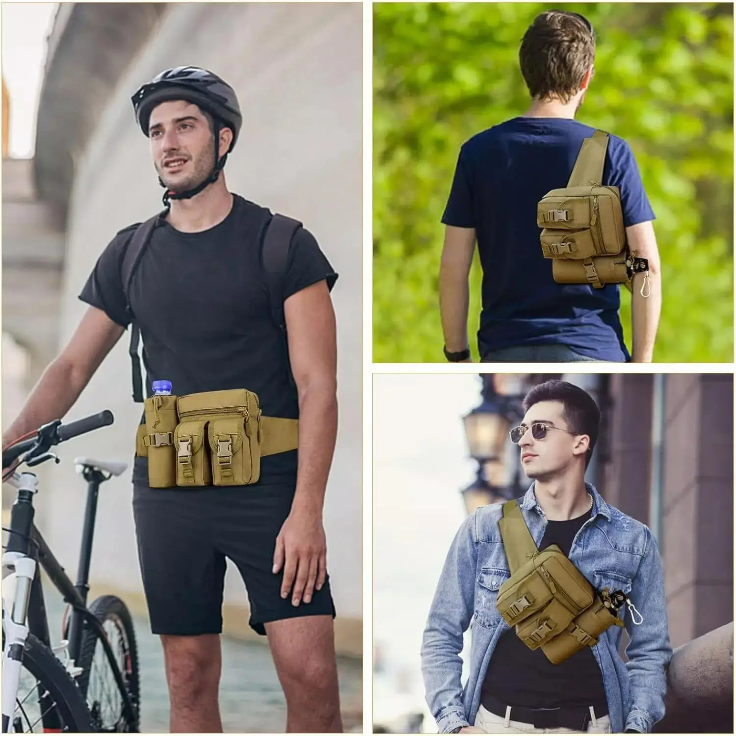 ยุทธวิธี Fanny Pack สําหรับชาย - Edc Pistol Carry Bag บทวิจารณ์และราคา