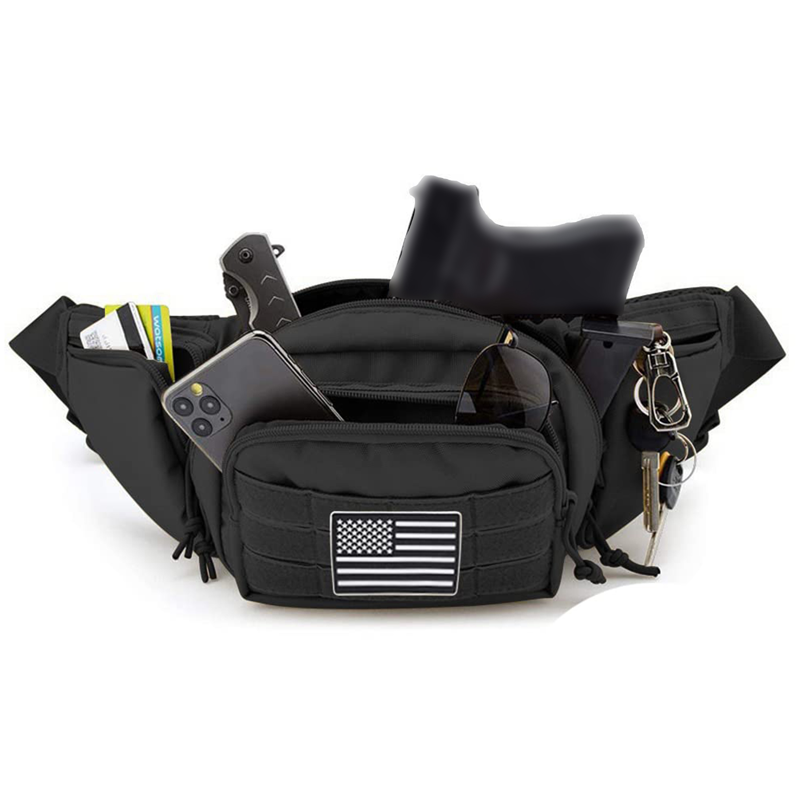 กระเป๋าคาดเอวแบบยุทธวิธี ซองใส - Edc Pistol Carry Bag บทวิจารณ์และราคา