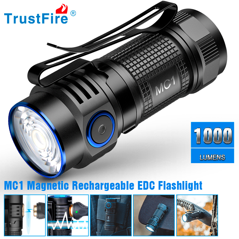 Trustfire MC1 USB ชาร์จไฟฉาย 1 - Edc Every Day Carry おもちゃ บทวิจารณ์และราคา